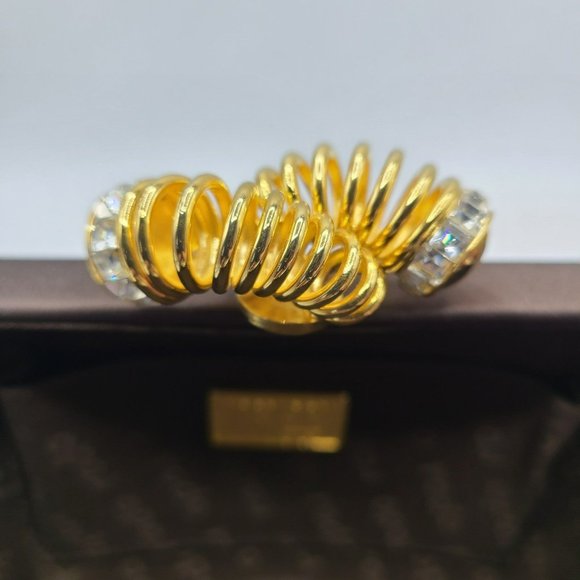 RODO Swarovski Italy Satin Handbag Clutch Purse Shoulder Evening Bag - Picture 9 of 12